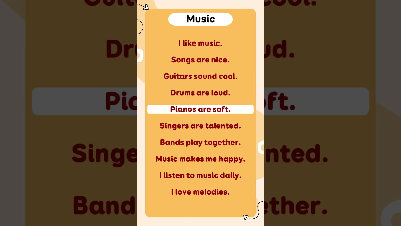 Music | Vocabulary and Sentence Practice 