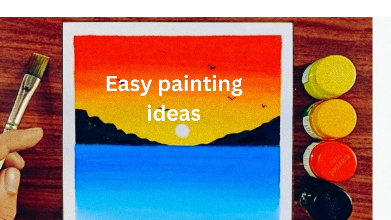 🎨 Easy Sunset Painting for Beginners | Step-by-Step Tutorial 🌅 # ...