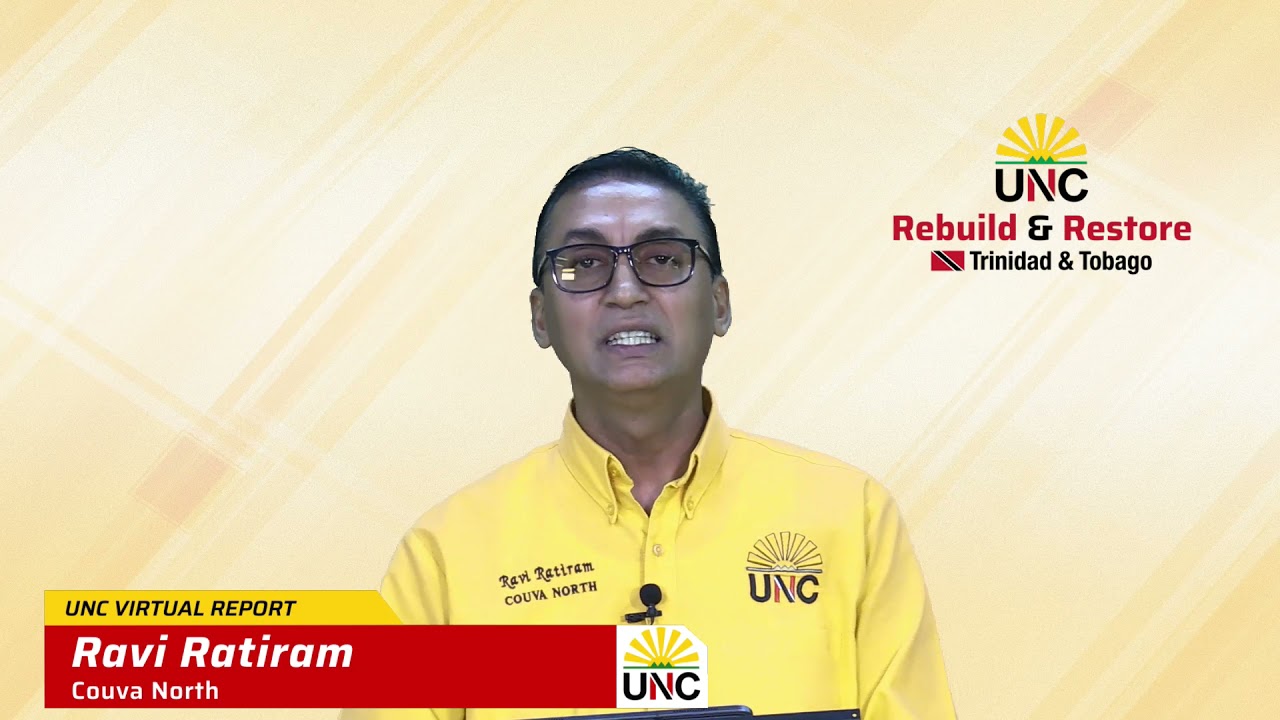 MP Couva North Hon Ravi Ratiram. @ UNC Virtual Report1st Nov 2021 ...