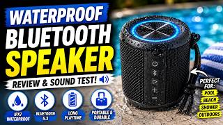 Waterproof Bluetooth Speaker Review | Portable Outdoor Speaker for Pool, Beach & Shower (Sound Test)