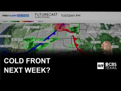 Eyeing a cold front next week for rain and a cool down for DFW