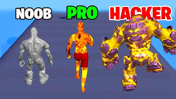Elemental Couple in Max Level: Yeti, Fire Man and Big Robot | NOOB vs PRO vs HACKER on iOS Android