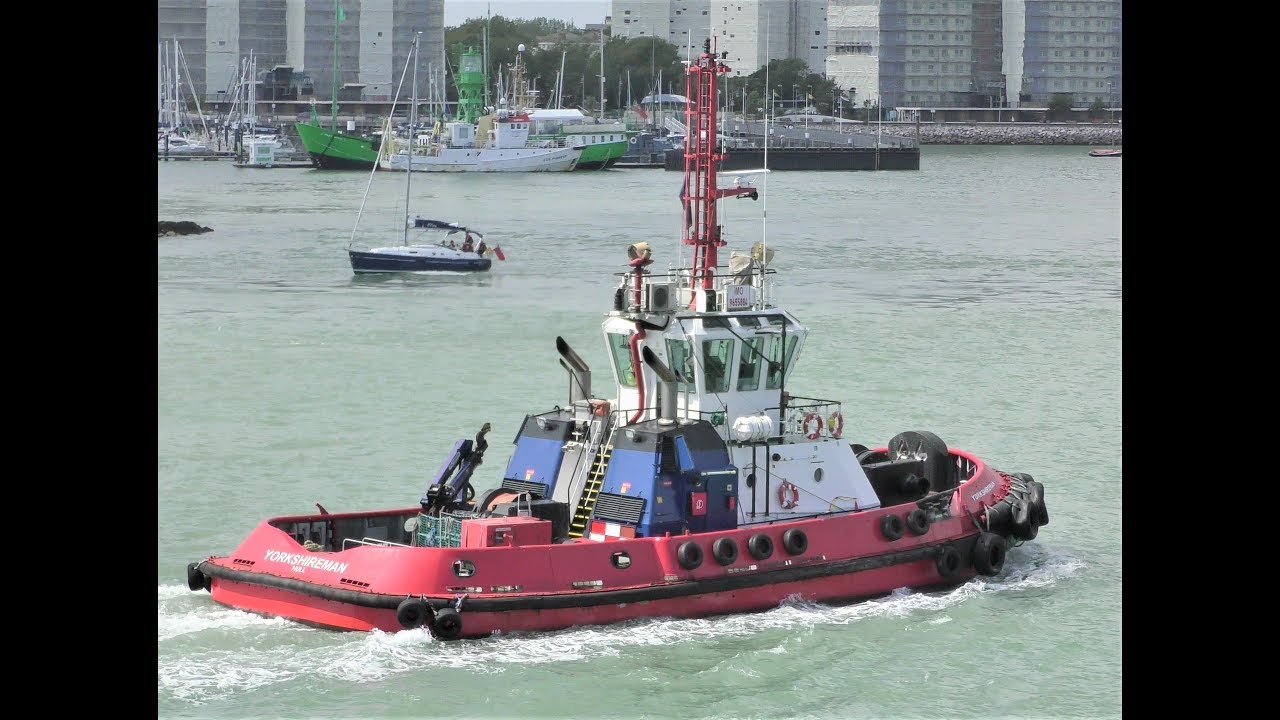 Tug the Yorkshireman  arriving at Portsmouth