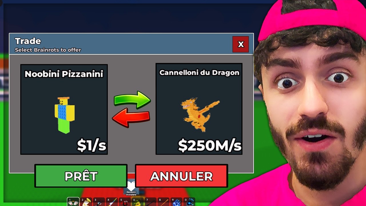 🔴 PASSER DE NOOBINI A UN DRAGON SEULEMENT EN TRADE en LIVE BRAINROT !🔥🤩