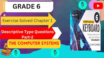 THE COMPUTER SYSTEM EXERCISE (PART 2) |KEBOARD COMPUTER SCIENCE WITH APLLICATION SOFTWARE |GRADE 6 |