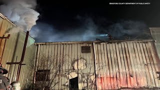 Flames damage Bradford County business