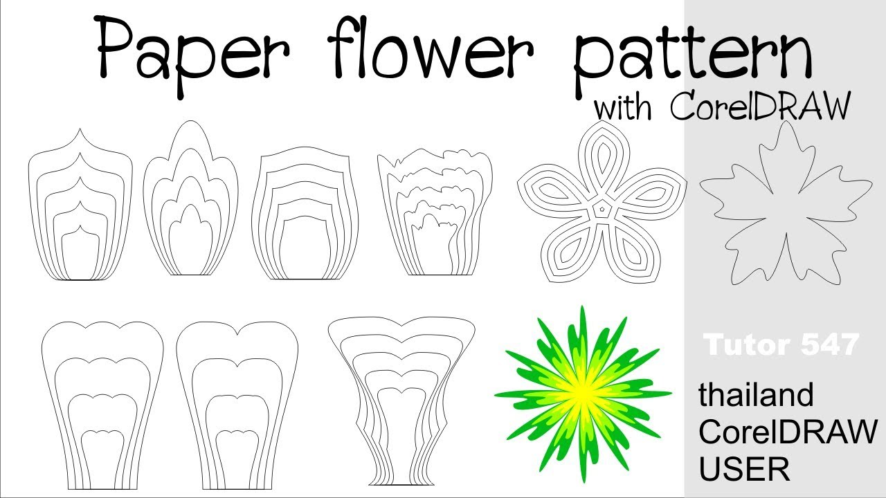 Paper Flower Pattern CorelDRAW YouTube