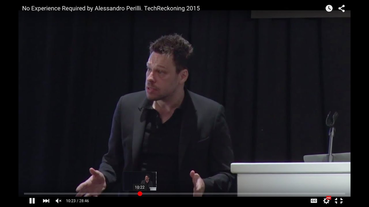 No Experience Required by Alessandro Perilli. TechReckoning 2015