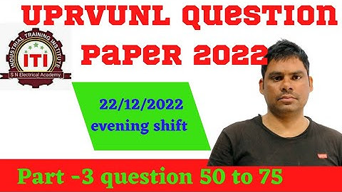 UPRVUNL TG2 QUESTION PAPER|| 22 DECEMBER 2022 || EVENING SHIFT PART-3 byEr s n sir