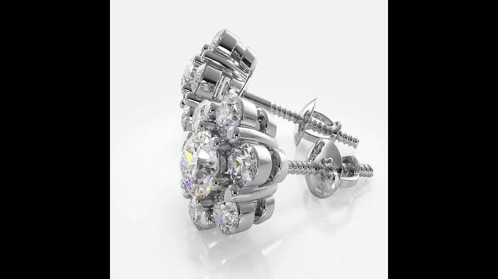 Diamant Ohrringe aus 585 Gold mit 1.00 Karat Diamanten