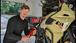 YSS shock install | Gen 3 Kawasaki KLR 650 | MASSIVE suspension upgrade