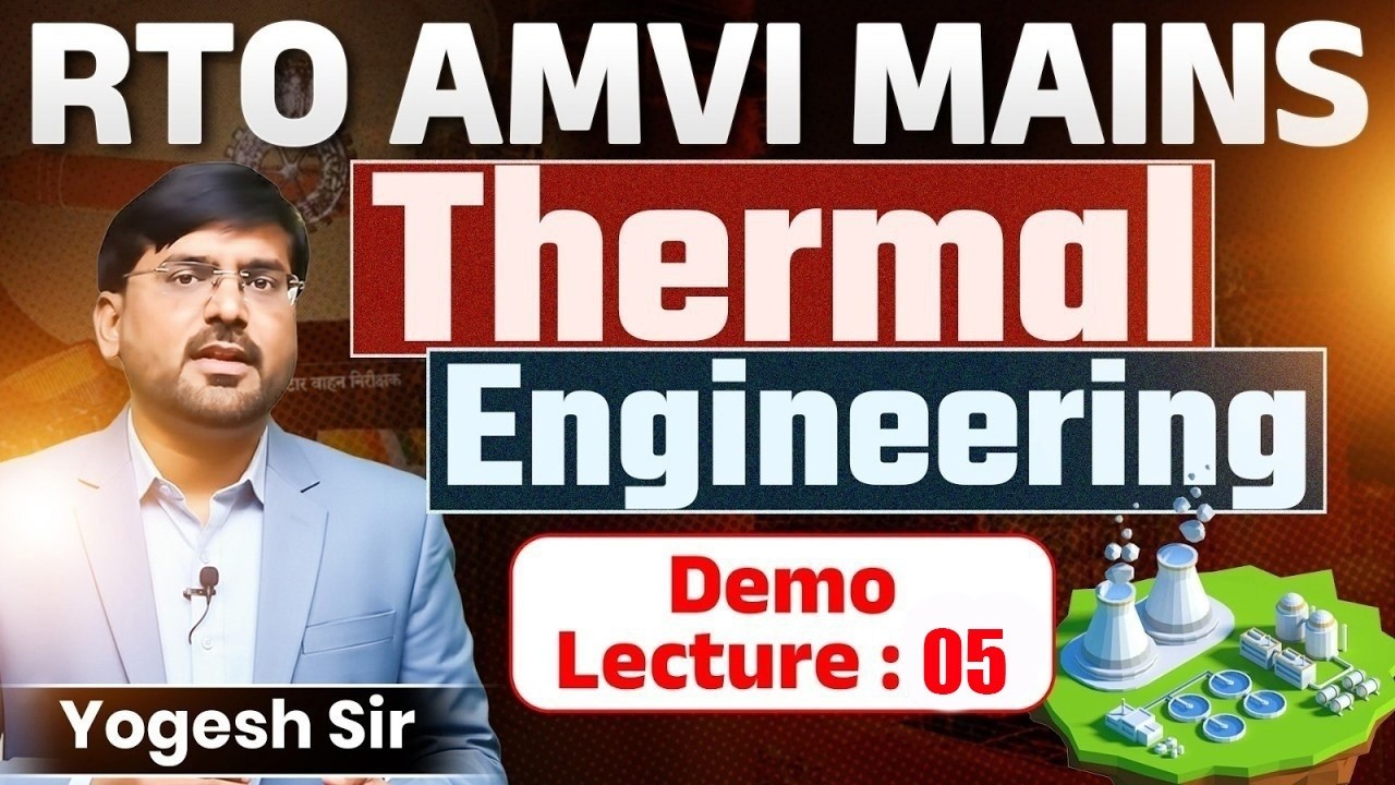 RTO AMVI Mains Exam | Topic - Thermal Engineering | Demo Lecture - 05 | Topic Wise Concept Clear..