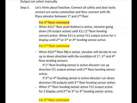 PLC programming in Ladder for Elevator (lift)