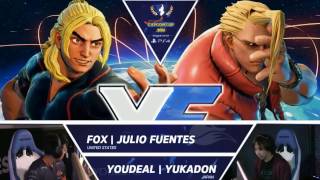 Julio Fuentes [Ken] x Yukadon [Nash] - Capcom Cup 2016 - Top 32