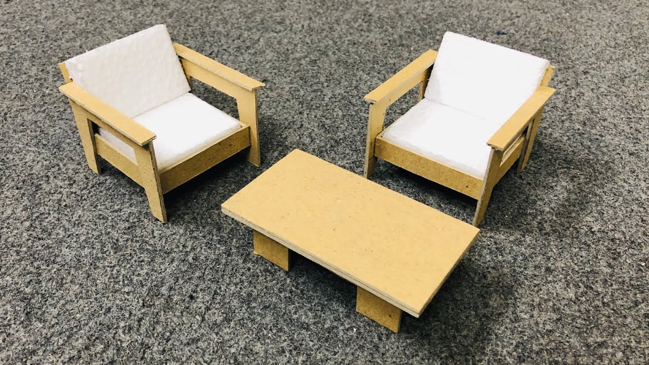 DIY Cardboard Sofa Set – Mini Furniture Craft at Home!