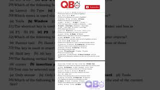 #shorts  12th Standard Computer Application An Introduction To Adobe Pagemaker Chapter MCQ Q&amp;A