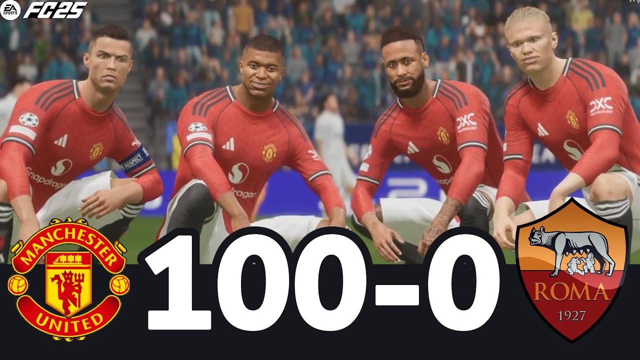 FC 26 -MESSI RONALDO NEYMAR & MBAPPE | ALL STARS | Manchester United 100-0 Roma