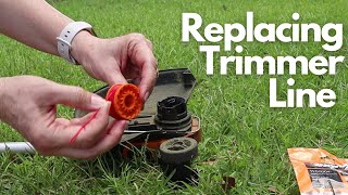 How to Replace String Trimmer Edger Line EASY Worx Trimmer Spool Line Weed Eater Weed Whacker