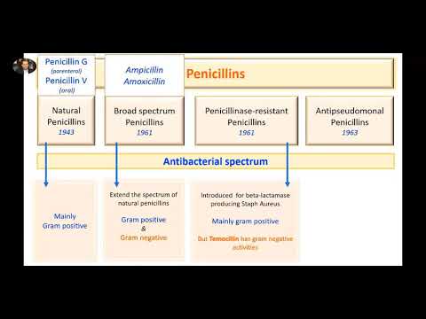 Penicillin antibacterial spectrum: four penicillin groups - YouTube