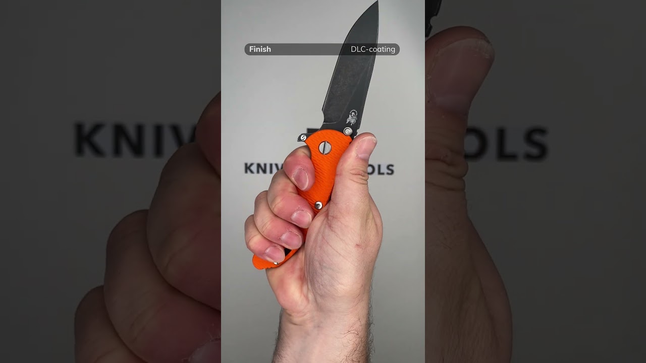Rick Hinderer XM18 3.5 Skinny Slicer Magnacut Black DLC Orange G10