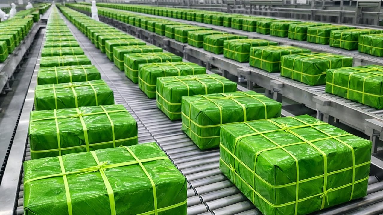 Sự Thật Bên Trong Nhà Máy Bánh Chưng Việt Nam - Quy Mô 1000 Cái Một Ngày Toàn Bộ Quy Trình Sản Xuất