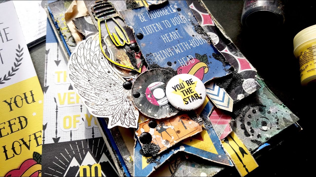 Step by step tutorial Mixed media men