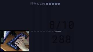 314 wpm on monkeytype 10w