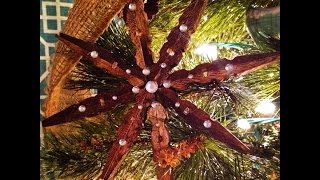 DIY Rustic Clothespin Star Ornament Tutorial