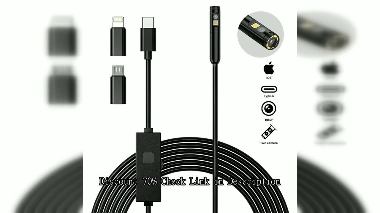 Type-C Endoscope Single Dual Camera Waterproof USB Probe 3in1 IOS Micro USB Car Inspection Borescope