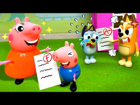 Bluey Catches Peppa Stealing Her A+ Honesty Lesson | Lessons for Kids | Pretend Play with Toys Bluey