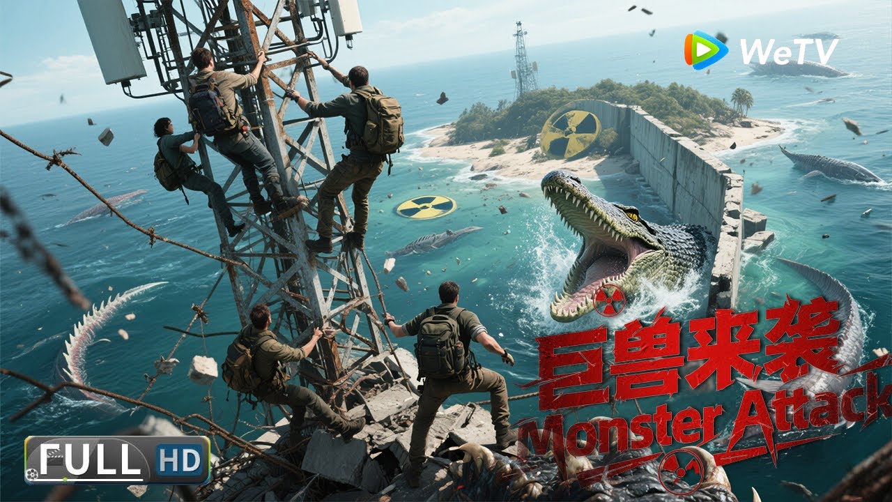 Multi SUB 【科幻/怪兽】《重装机甲4巨兽来袭 Monster Attacks》核灾荒岛：变异巨兽大逃亡 | Full Movie | 李亚男/王磊