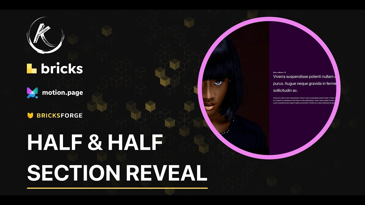 Half and Half Section - Bricks Buider and Motion.page (GSAP)