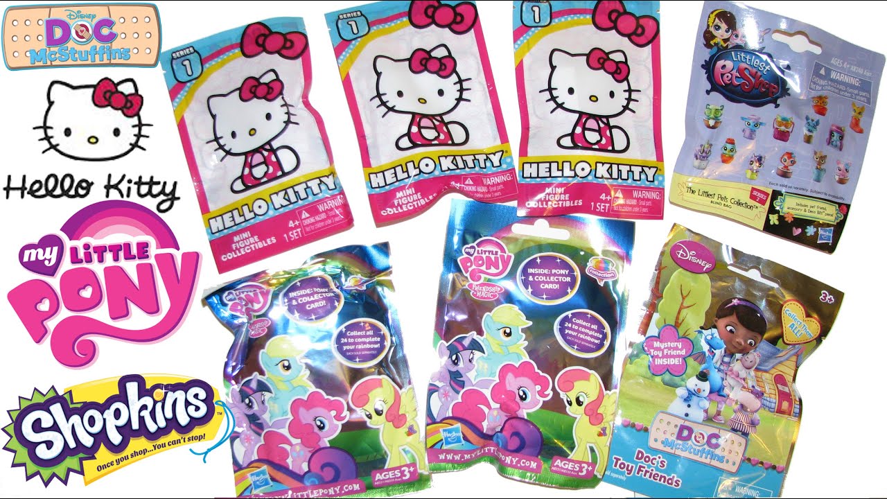 Blind Bags Hello Kitty My Little Pony MLP Pet Shop Opening Surprise