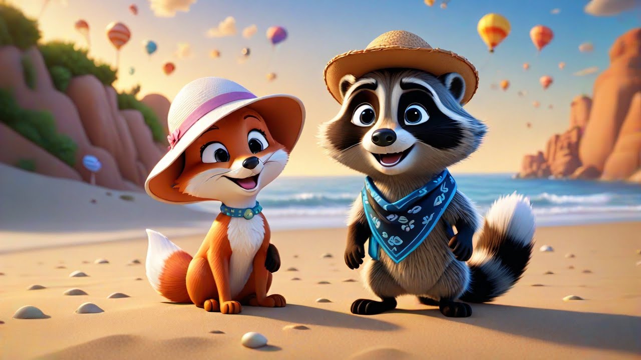 Fifi Fox Skips on Sand | Animal Movement Song for Kids | Fun Nursery Rhyme for Toddlers