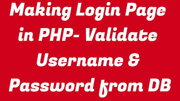 Username and Password Validate from Database in PHP