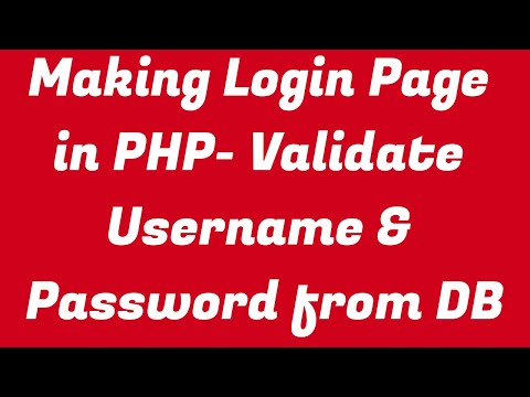 Username and Password Validate from Database in PHP