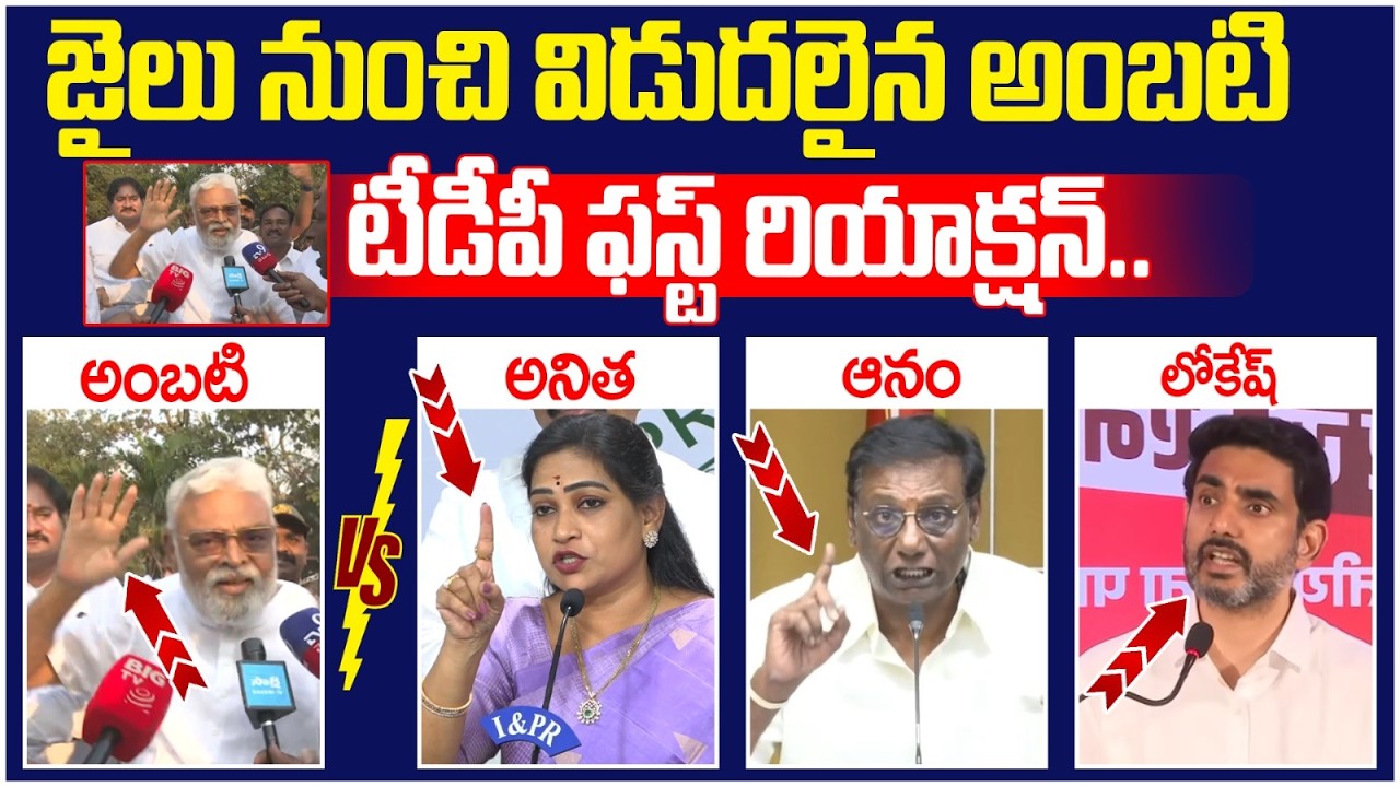 TDP Leaders First Reaction on Ambati Rambabu Release | Vangalapudi Anitha | Anam | Nara Lokesh