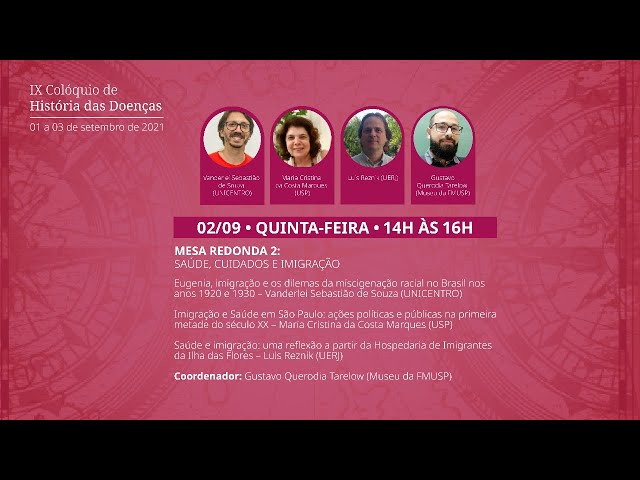 Mesa redonda 2: Saúde, cuidados e imigração 