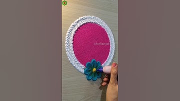 Beautiful Rangoli Designs with Colours #shorts #rangolidesigns #easyrangoli