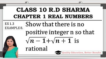 RD Sharma Chapter 1 Example 8 Class 10 Maths NCERT @MathsTeacher