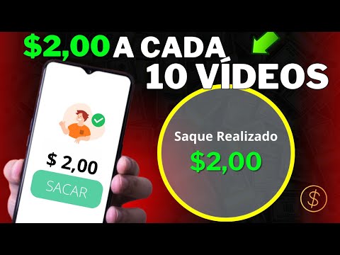 ✅A Cada 10 Vídeos $2,00 na Conta - App para Ganhar DINHEIRO Assistindo vídeos 2024