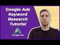 How To Do Google Ads Keyword Research