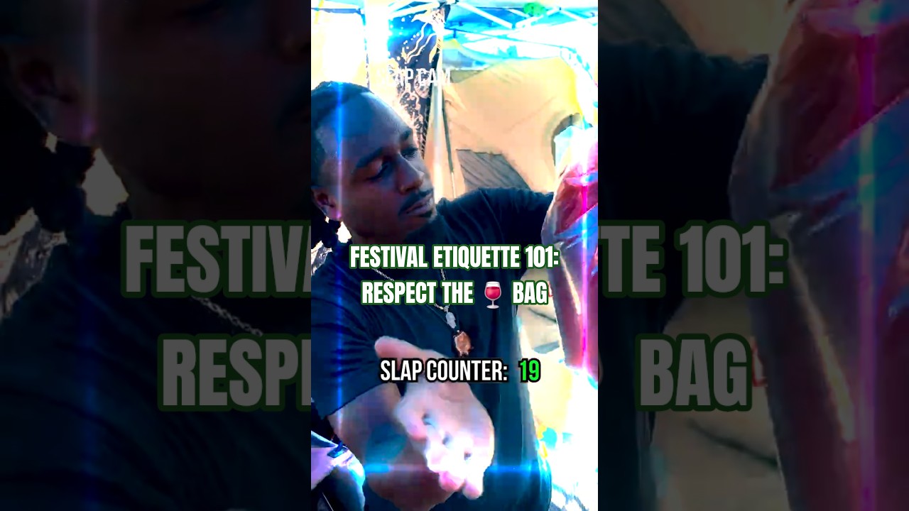 Festival Etiquette 101: Respecting the Wine Bag ✌️ 