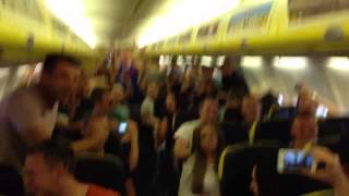 This is what happens when you put a plane load of irish people on
ryanair flight to ibiza. apparently they were going divert the bus
barcelona for sa...