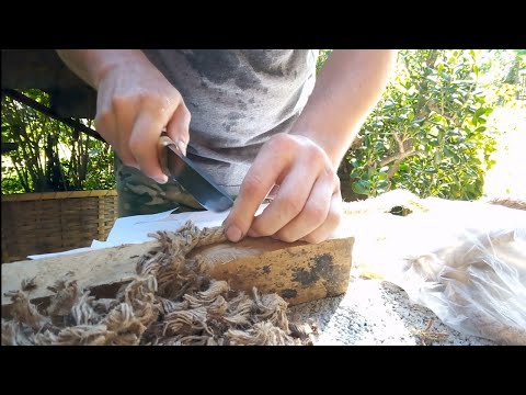 დანა K190 PM Micro Clean HRC 63 შემოწმება 15 მმ იან კანაფის თოკზე და მუხის ფიცარზე