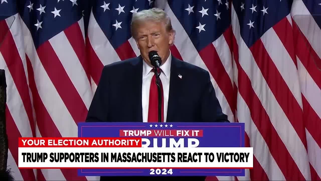 Trump supporters in Massachusetts react to election night victory - YouTube