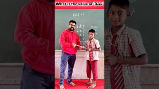 what is the value of 'RAJ' / Innovative ideas #maths #iqtest #braintest #logicriddles