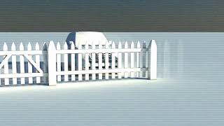 car crashing into fens 3ds max with vray comp in nuke