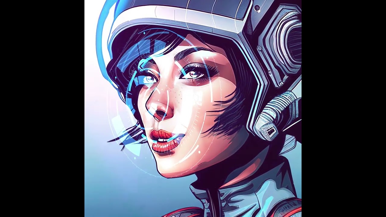 Scooter HUD girl - an extremely short AI animation