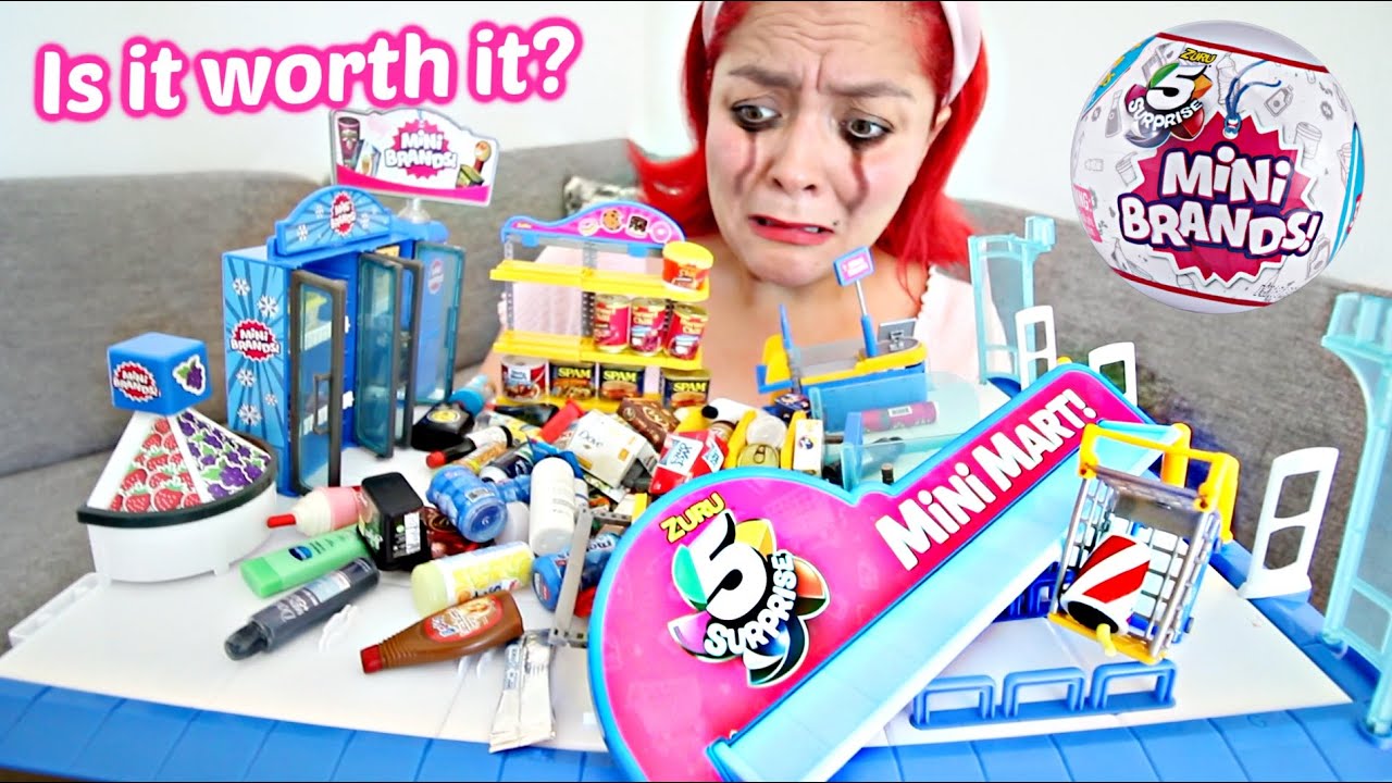 TRYING to put MINI BRANDS in MINI MART YouTube
